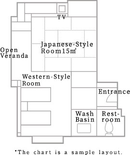 Barrier-free Guest Room Room Layout